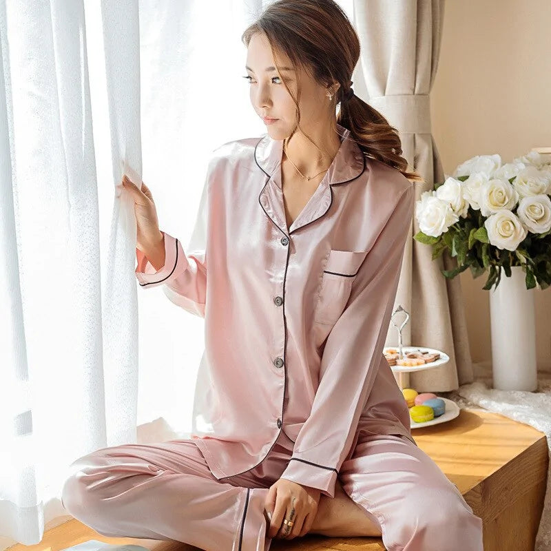 Signature Women Silk Satin Pajamas