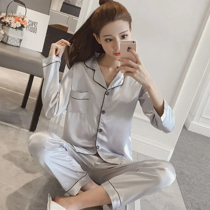 Signature Women Silk Satin Pajamas